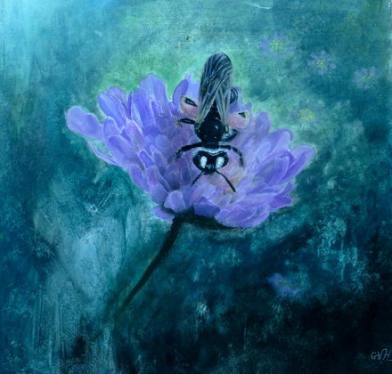 Large Scabious Mining Bee 80x80 cm